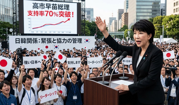 다카이치 총리 지지율